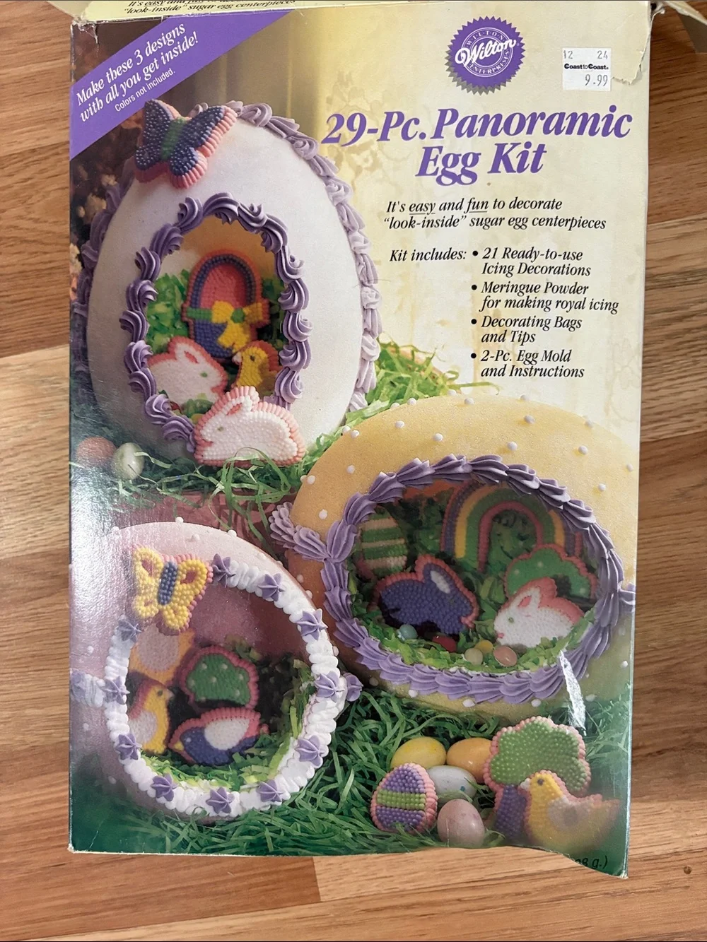 1994 Wilton Panoramic Egg Decorating Kit — Purple, White, Yellow